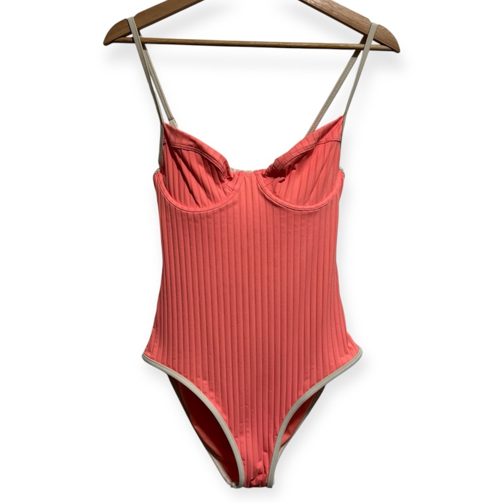 Aerie‎ Real Good Wide Rib Underwire Full Coverage One Piece Swimsuit